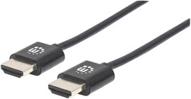HDMI kábel [1x HDMI dugó - 1x HDMI dugó] 0.50 m fekete Manhattan 394406