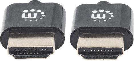 HDMI kábel [1x HDMI dugó - 1x HDMI dugó] 0.50 m fekete Manhattan 394406 2. kép