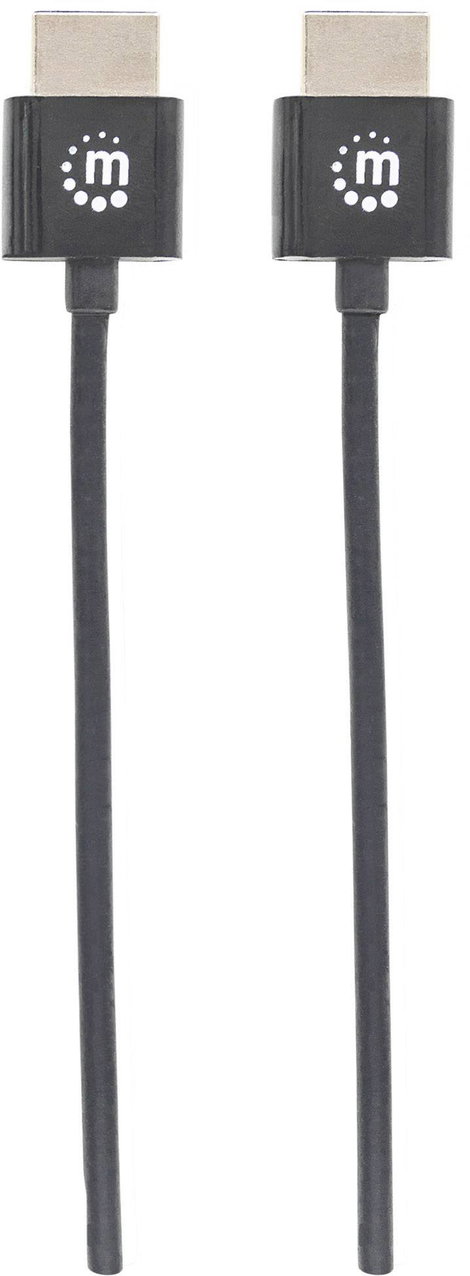 HDMI kábel [1x HDMI dugó - 1x HDMI dugó] 0.50 m fekete Manhattan 394406 3. kép
