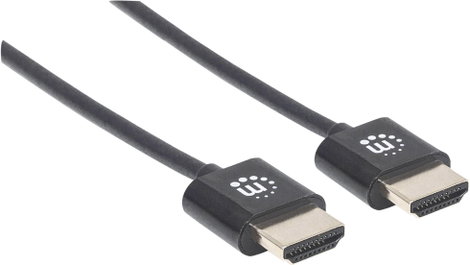HDMI kábel [1x HDMI dugó - 1x HDMI dugó] 0.50 m fekete Manhattan 394406 4. kép