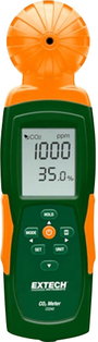 Szén-dioxid mérő és adatgyűjtő, hőmérséklet mérő funkció, 0 - 9999 ppm, Extech CO240 bélyegkép
