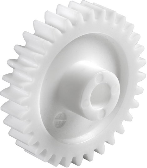 Homlokfogaskerék, poliacetál, modul 0,5, furat átmérő: 4 mm, fogak száma: 20, Reely