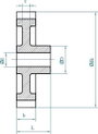 Homlokfogaskerék, poliacetál, modul 0,5, furat átmérő: 4 mm, fogak száma: 20, Reely 2. bélyegkép