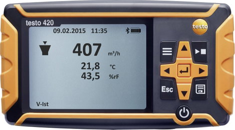 Testo 420 Áramlásmérő anemométer, légtechnikai műszer 3. kép