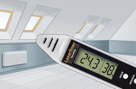 Levegő hőmérséklet és páratartalom mérő higrométer Laserliner ClimaPilot 082.034A 3. kép