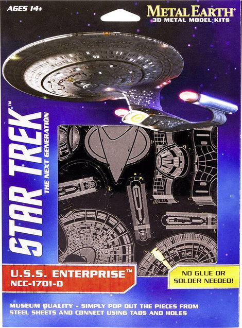 Metal Earth Starship Enterprise NCC-1701-D 3D lézervágott fémmodell építőkészlet 502672 2. kép
