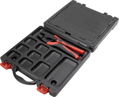 Racsnis krimpelőfogó, krimpelő betét nélkül Toolcraft 1423556 2. kép