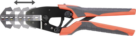 Racsnis krimpelőfogó, krimpelő betét nélkül Toolcraft 1423556 3. kép