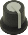 Cliff CL170825BR CL170825BR Forgatógomb Fekete, Szürke (Ø x Ma) 16.8 mm x 14.5 mm 1 db bélyegkép