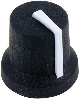 Cliff CL170841CR CL170841CR Forgatógomb Fekete, Fehér (Ø x Ma) 16.8 mm x 14.5 mm 1 db
