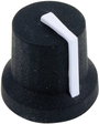 Cliff CL170841CR CL170841CR Forgatógomb Fekete, Fehér (Ø x Ma) 16.8 mm x 14.5 mm 1 db bélyegkép