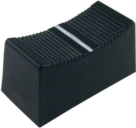 Tolópotméter gomb, Fekete (H x Sz x Ma) 23 x 11 x 11 mm Cliff CP3260 1 db