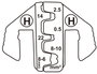 Krimpelő betét lapos dugóhoz, D-Sub dugóhoz 2.5 - 10 mm² TOOLCRAFT 1423407 2. bélyegkép