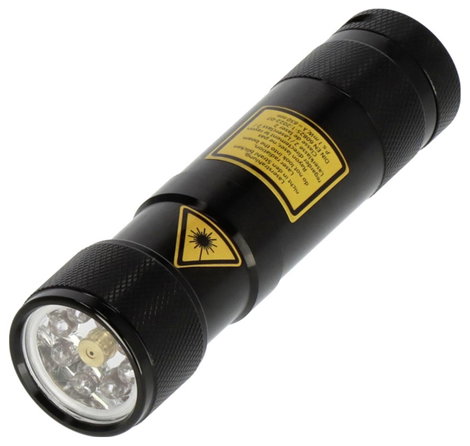 LED-es zseblámpa és lézerpointer, elemes, 145 g, fekete, Brennenstuhl EcoLED 6. kép
