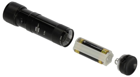 LED-es zseblámpa és lézerpointer, elemes, 145 g, fekete, Brennenstuhl EcoLED 7. kép