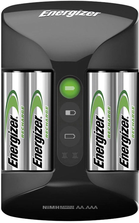 Ceruza (AA), mikroceruza (AAA) akkutöltő NiMH akkukhoz, 4db 2000 mAh Energizer akkuval Energizer Pro