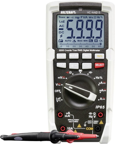 Digitális multiméter, True RMS, IP65, VOLTCRAFT VC-440 E
