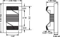 HF fojtótekercs SMD 1206 68 nH 0,9 A Fastron 1206AS-068K 2. kép