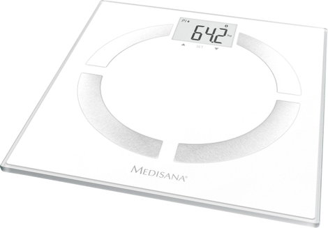 Testzsíranalizáló mérleg, személymérleg max.180 kg-ig, fehér színű Medisana BS444 connect
