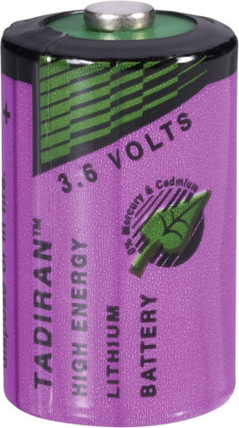 1/2 AA lítium elem, 3,6V 1100 mAh, 15 x 25 mm, Tadiran SL750/S