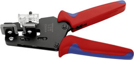 Knipex 12 12 14 Racsnis kábelcsupaszoló, blankoló fogó PTFE, szilikon és többrétegű gumiszigetelésű 
