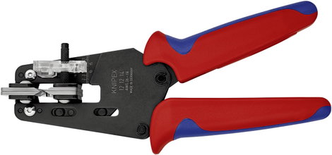 Knipex 12 12 14 Racsnis kábelcsupaszoló, blankoló fogó PTFE, szilikon és többrétegű gumiszigetelésű  3. kép