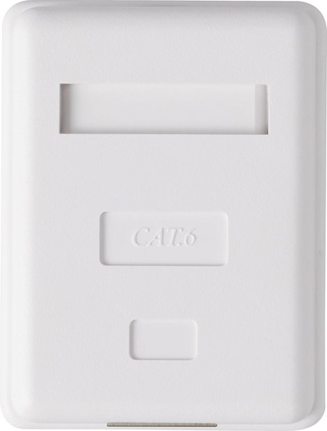 1 portos falra szerelhető hálózati csatlakozó doboz, CAT 6, reteszeléssel, fehér, Renkforce KSV-ND10 4. kép