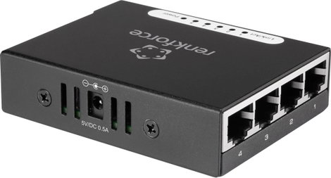 5 portos hálózati switch, RJ45 Ethernet elosztó, USB tápellátással 100 Mbit/s Renkforce 1483811 3. kép
