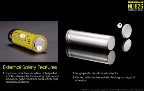 NiteCore NL1826 Speciális akku 18650 Lítiumion 3.7 V 2600 mAh 4. kép