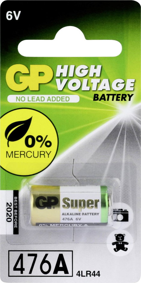 476A alkáli elem, távirányító elem, 6V 105 mAh, GP Super A476, E476A, V4034PX, V476A, V476GA, L1325, 5. kép