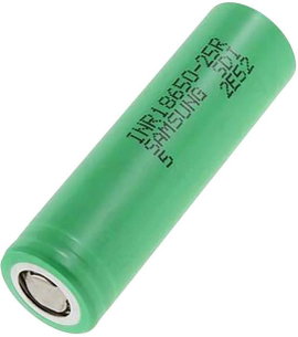 Samsung NR18650-25R Speciális akku 18650 Nagyáramra alkalmas, Magas hőmérséklet álló, Flat-top Lítiu