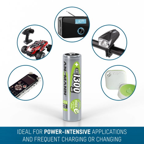 Ceruza akku AA, NiMH, 1,2V 1300 mAh, 4 db, Ansmann maxE LR06, AA, LR6, AAB4E, AM3, 815, E91, LR6N 5. kép