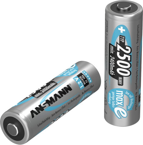 Ceruza akku AA, NiMH, 1,2V 2500 mAh, 4 db, Ansmann maxE LR06, AA, LR6, AAB4E, AM3, 815, E91, LR6N 14. kép