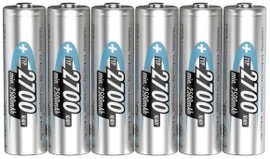 Ceruza akku AA, NiMH, 1,2V 2700 mAh, 6 db, Ansmann maxE LR06, AA, LR6, AAB4E, AM3, 815, E91, LR6N