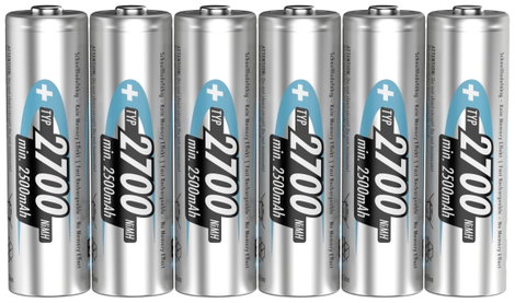 Ceruza akku AA, NiMH, 1,2V 2700 mAh, 6 db, Ansmann maxE LR06, AA, LR6, AAB4E, AM3, 815, E91, LR6N