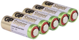 23A alkáli elem, távirányító elem, 12V 38 mAh, 5 db, GP Super A23, E23A, V23A, V23PX, V23GA, L1028, 