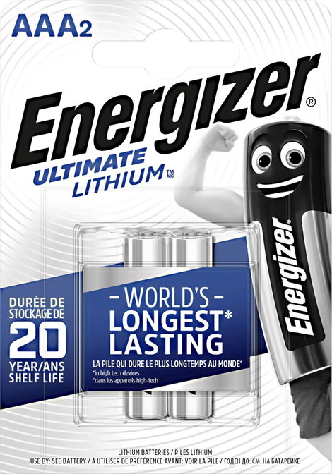 Mikroelem AAA, lítium, 1,5V 1250 mAh, 2 db, Energizer Hi Energy LR03, AAA, LR3, AM4M8A, AM4, S 8. kép