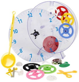 Falióra építőkészlet, 20 x 3,5 cm, Techno Line kids clock