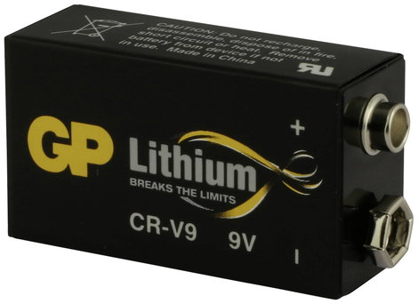 9V-os elem, lítium, 9V, 800 mAh, GP CR-9V 6LR61, 6LR21, 6AM6, 6LP3146, MN1604, A1604, E Block, LR22 2. kép