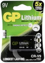 9V-os elem, lítium, 9V, 800 mAh, GP CR-9V 6LR61, 6LR21, 6AM6, 6LP3146, MN1604, A1604, E Block, LR22 5. bélyegkép