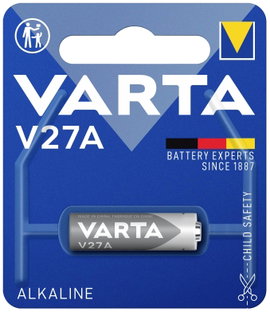 27A alkáli elem, távirányító elem, 12V 21 mAh, Varta Professional A27, E27A, V27A, V27PX, V27GA, L72