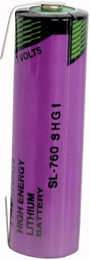 AA lítium ceruzaelem, forrasztható, 3,6V 2200 mAh, forrfüles, 14,7 x 50,5 mm, Tadiran SL760/T bélyegkép