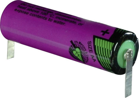 AA lítium ceruzaelem, forrasztható, 3,6V 2200 mAh, forrfüles, 14,7 x 50,5 mm, Tadiran SL760/T 2. kép