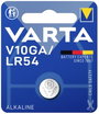 LR54 gombelem, alkáli mangán, 1,5V, 50 mAh, 1 db, Varta AG10, V10GA, G10A, 10GA, 189, GP189, L1130, bélyegkép