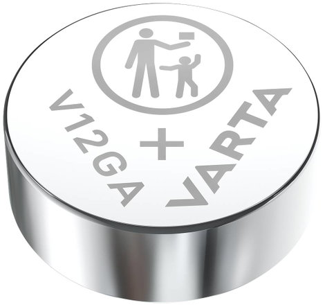 LR43 gombelem, alkáli mangán, 1,5V, 80 mAh, 1 db, Varta AG12, V12GA, G12A, 12GA, PX86A, LR1131, 186, 3. kép
