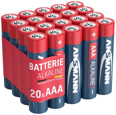 Mikroelem AAA, alkáli mangán, 1,5V, 20 db, Ansmann Red-Line LR03, AAA, LR3, AM4M8A, AM4, S 2. kép