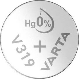 319 gombelem, ezüstoxid, 1,55V, 16 mAh, Varta R527SW, SR64, SR527, V319, D319, 615, 280‑60, SB‑AE, S