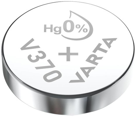 370 gombelem, ezüstoxid, 1,55V, 30 mAh, Varta SR920W, SR69, SR921, V370, D370, 620, Z, 280‑51, SB‑BN 2. kép