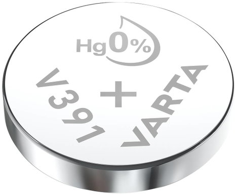 391 gombelem, ezüstoxid, 1,55V, 40 mAh, Varta SR1120W, SR55, SR1121, V391, D391, 609, L, 280‑30, SB‑ 2. kép