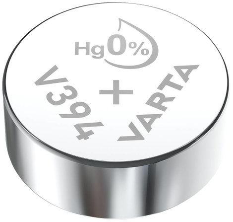 394 gombelem, ezüstoxid, 1,55V, 67 mAh, Varta SR936SW, SR936, V394, D394, 625, 280‑17, SB‑A4, RW33,  2. kép